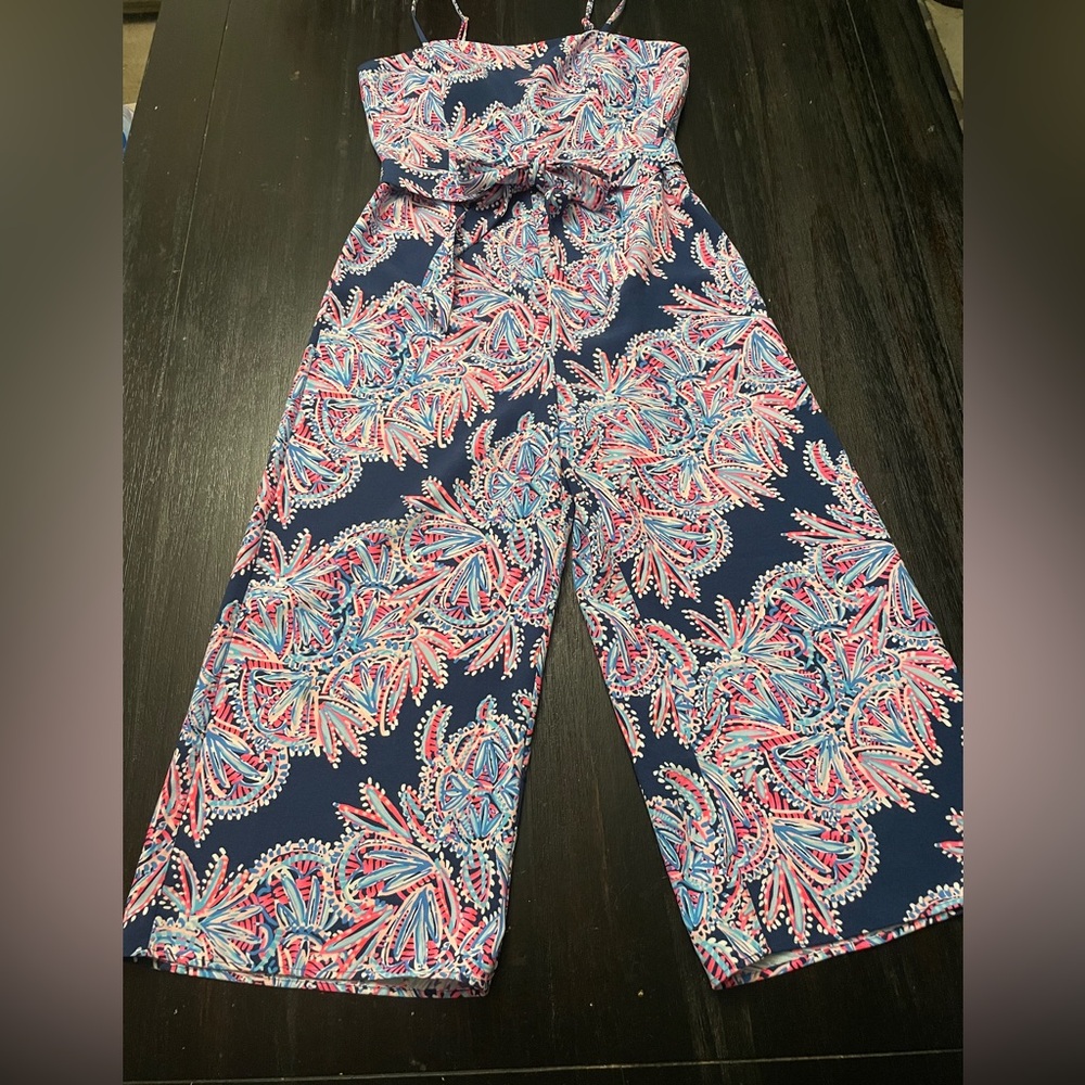 Lilly Pulitzer Sandra Jumpsuit 

Oyster Bay Blue Fan Sea